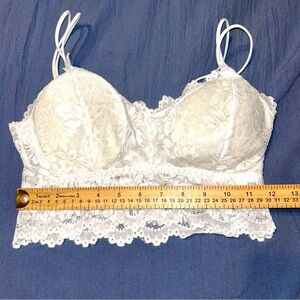 Elegant White Lace Bralette